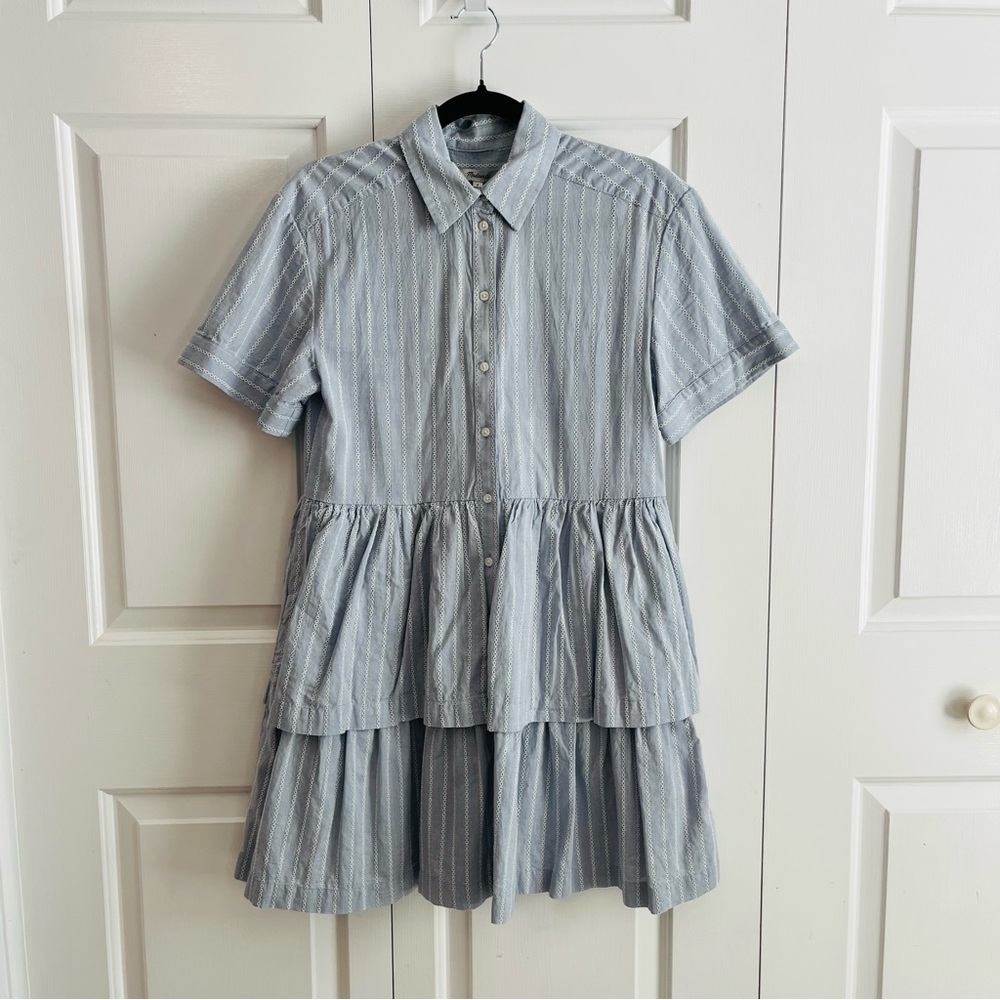 Madewell Light Blue Chambray Mini Dress, Size S